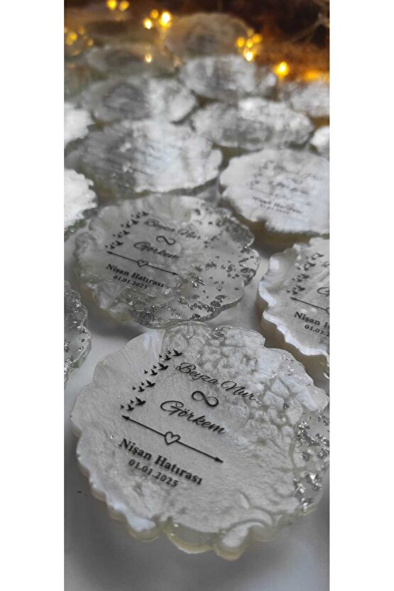 BİRGÜLCE Epoksi Manget 10 Adet Söz Nişan Kına Nikah Mevlüt Hatıra Hediyelik