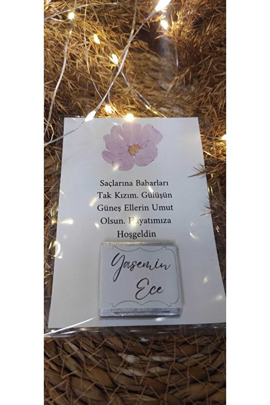 BİRGÜLCE 16 Adet Bebek Mevlüdü- Doğum Günü- Baby Shower Madlen Çikolatalı Hediyelik Anı Kartları