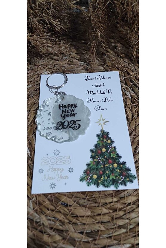 Yılbaşı Hediyelik-yeniyıl Hediyelik- Özel Baskılı Epoksi Anahtarlık 4 Adet Yılbaşı Özel