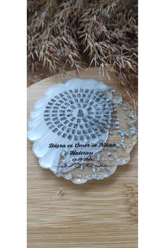 En Hayal Atölyem Epoksi Hediyelik Magnet Özel Tasarım Esmaül Hüsna Baskı-20 Adet-söz-nişan Nikah