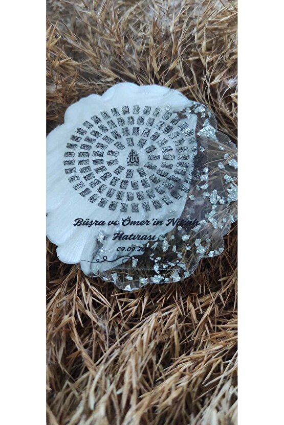 En Hayal Atölyem Epoksi Hediyelik Magnet Özel Tasarım Esmaül Hüsna Baskı-20 Adet-söz-nişan Nikah