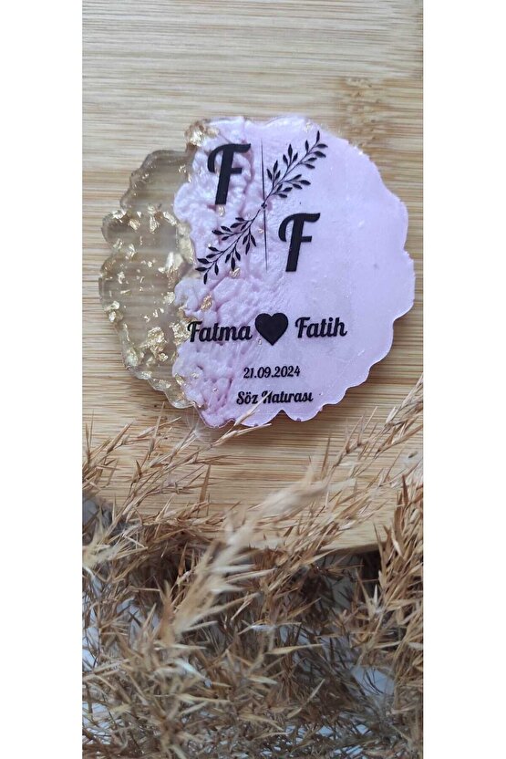 En Hayal Atölyem Epoksi Hediyelik Magnet 20 Adet Özel Tasarım Söz-nişan-nikah-kına-mevlüt-mezuniyet