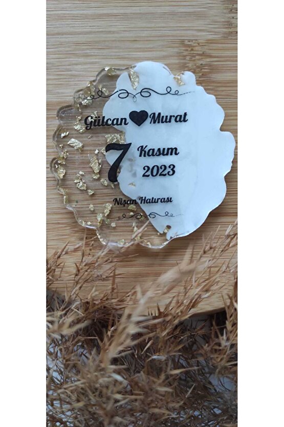 En Hayal Atölyem Epoksi Hediyelik Magnet 20li Özel Tasarım Nişan-nikah-kına-mevlüt-mezuniyet