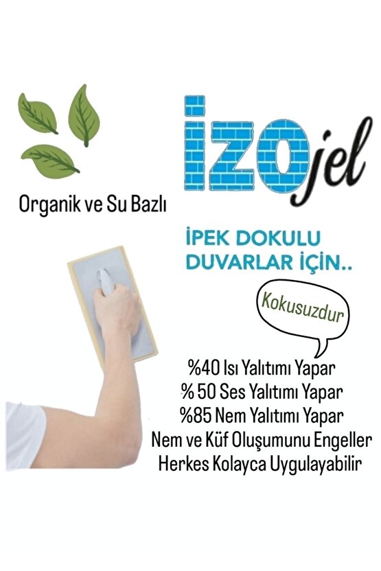 Organik Ipek Sıva - Dekoratif Yalıtım Sıvası - Ses & Isı & Nem Yalıtımı - Izo-013 - 4 M2