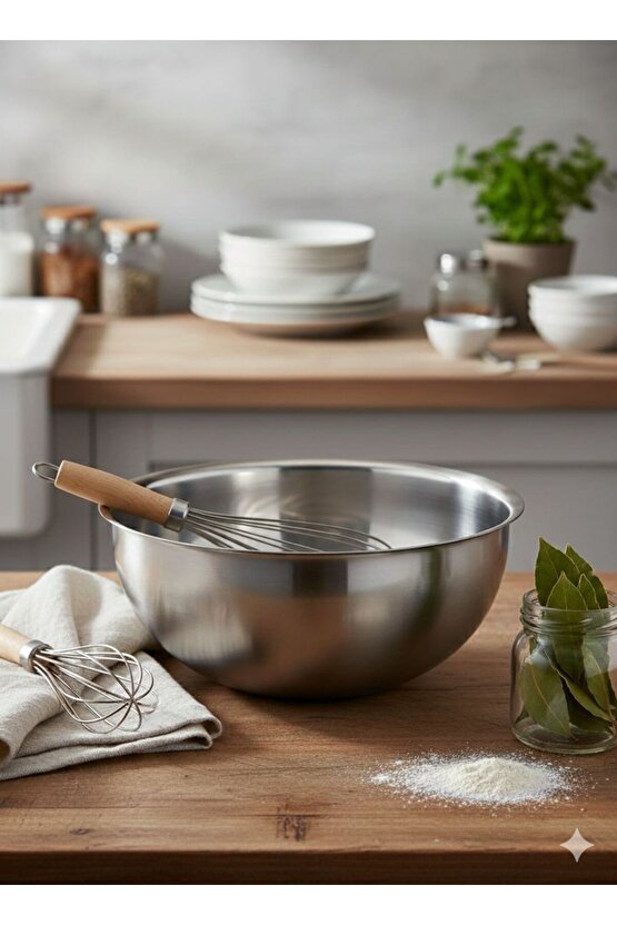 Profesyonel Mutfak Tipi Derin Çelik Karıştırma Kabı - Darbeye Dayanıklı