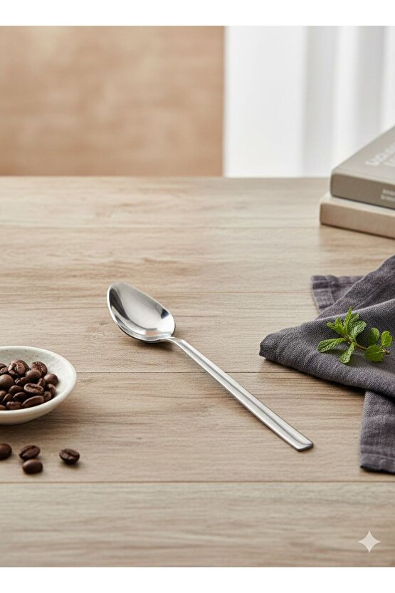 6 Kişilik 36 Parça Natural Çatal Kaşık Takımı Düz Model PASLANMAZ ÇELİK