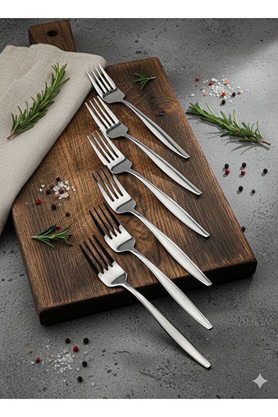 Lizbon Tatlı Çatalı 12 Adet Paslanmaz Çelik