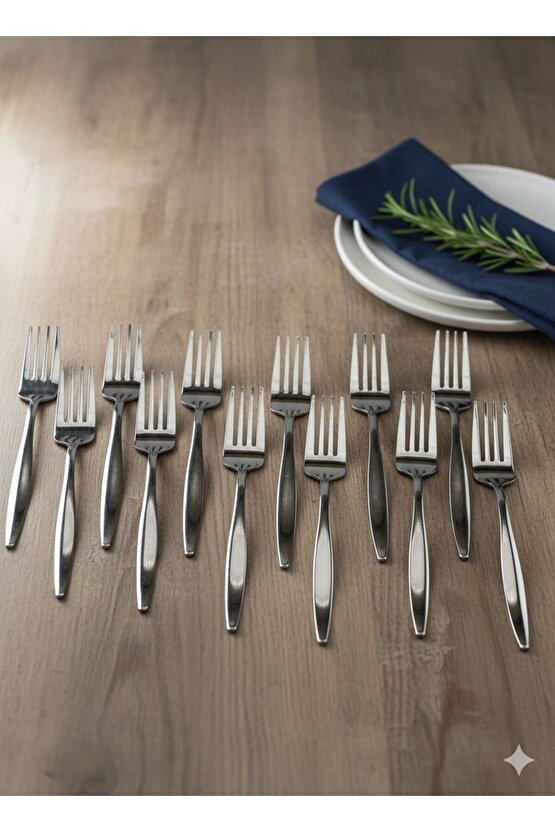 Lizbon Tatlı Çatalı 12 Adet Paslanmaz Çelik