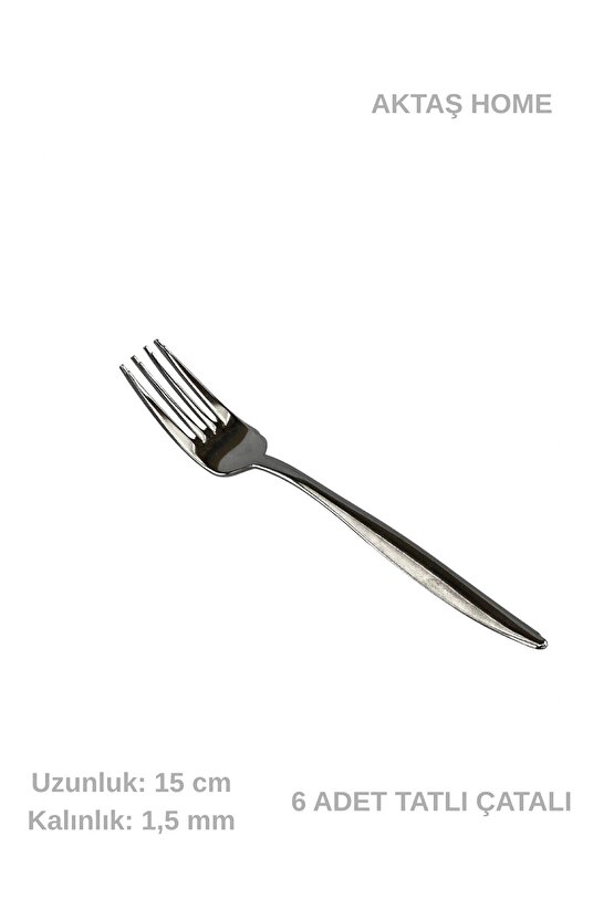 Lizbon Tatlı Çatalı 6 Adet Paslanmaz Çelik