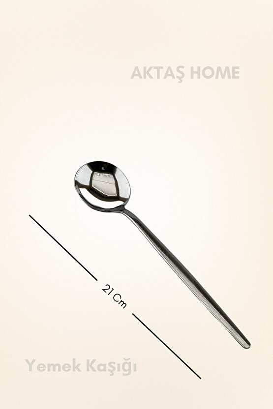 Round Yeni Nesil 6lı Yemek Kaşığı Paslanmaz Çelik