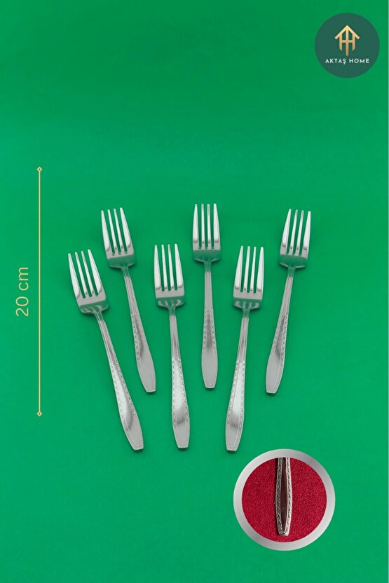 Sarmaşık 6 Adet Lüx Yemek Çatalı