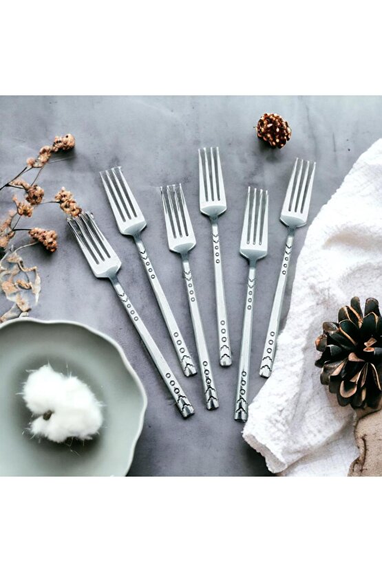 12li Damla Yemek Çatalı