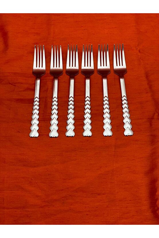 Kalpli 6lı Yemek Çatalı - 6 Adet