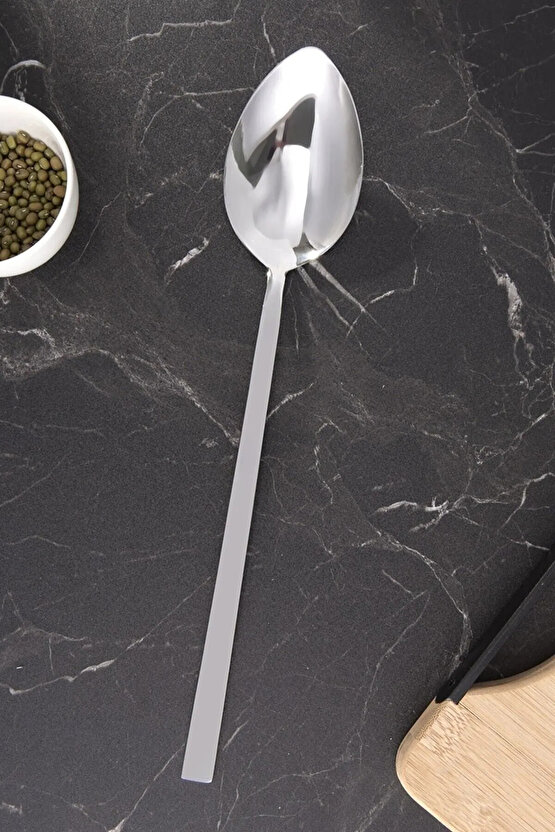 4 Parça Kepçe Kevgir Spatula Servis Kaşığı Seti Paslanmaz Çelik