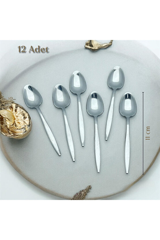 12 Adet Sivri Model Çay Kaşığı,1 Düzine Sivri Model Çay Kaşığı