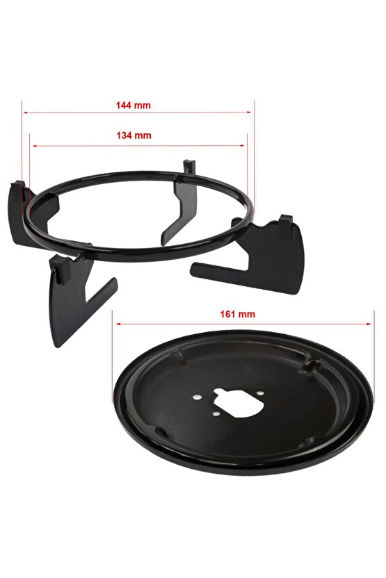 Ankastre Set Üstü Cam Ocak Izgara Takımı ve Izgara Alt Sacı 16 Adet Kaydırmaz Takoz Hediye