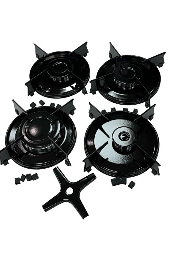 Ankastre Cam Ocak Izgara Takımı Set Üstü Ocak Izgara Takımı Bek Takımı 32 Parça Berat Sogutma