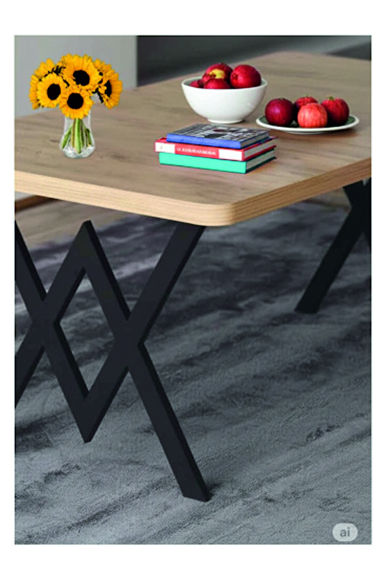 Mutfak Yemek Masası W Metal Ayak 70x110 Mutfak Yemek Masası