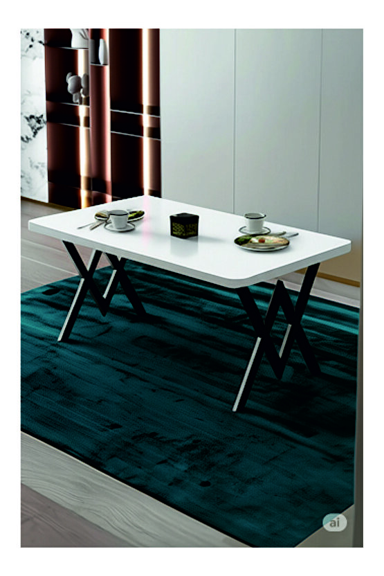 Mutfak Yemek Masası W Metal Ayak 70x110 Mutfak Yemek Masası