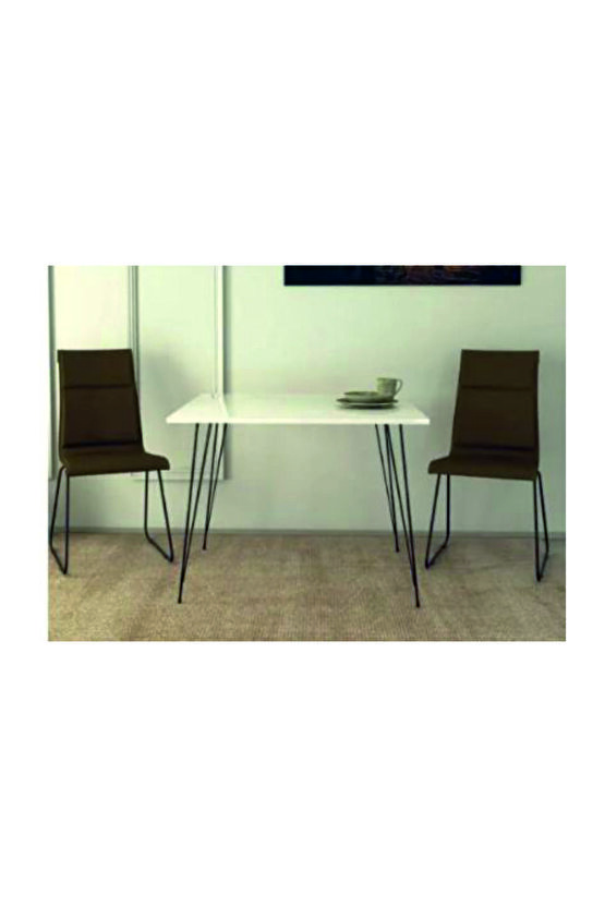 METAL AYAK 60X90 Dekoratif Mutfak-Balkon Masası (86 CM YÜKSEKLİK)