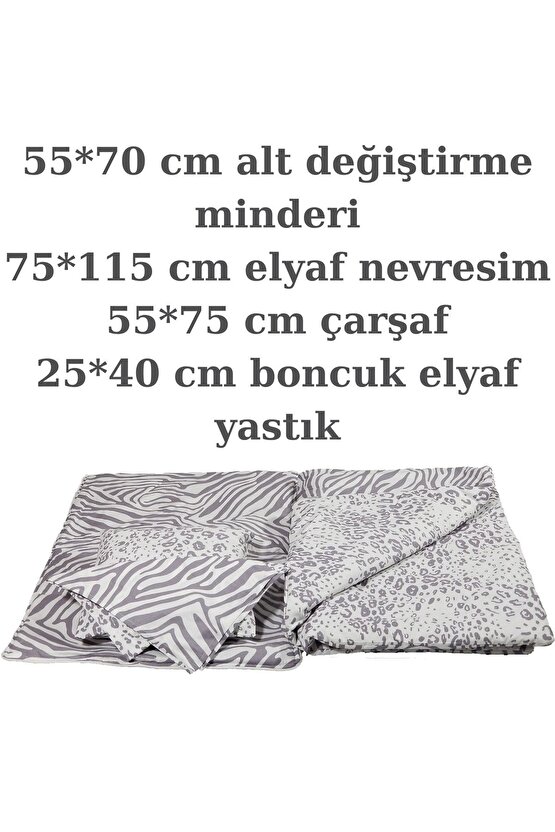 Babynest Puset Içi Set Araba Minderi Emzirme Örtüsü Ve Minderi Beşik Içi Nevresim Takımı 15 Li Set