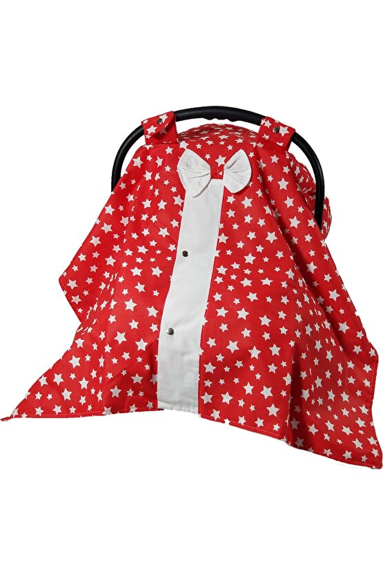 Puset Örtüsü, Puset Çarşafı, Ortopedik Puset Minderi 3 Lü Set Kırmızı BRİMİ COLLECTİON