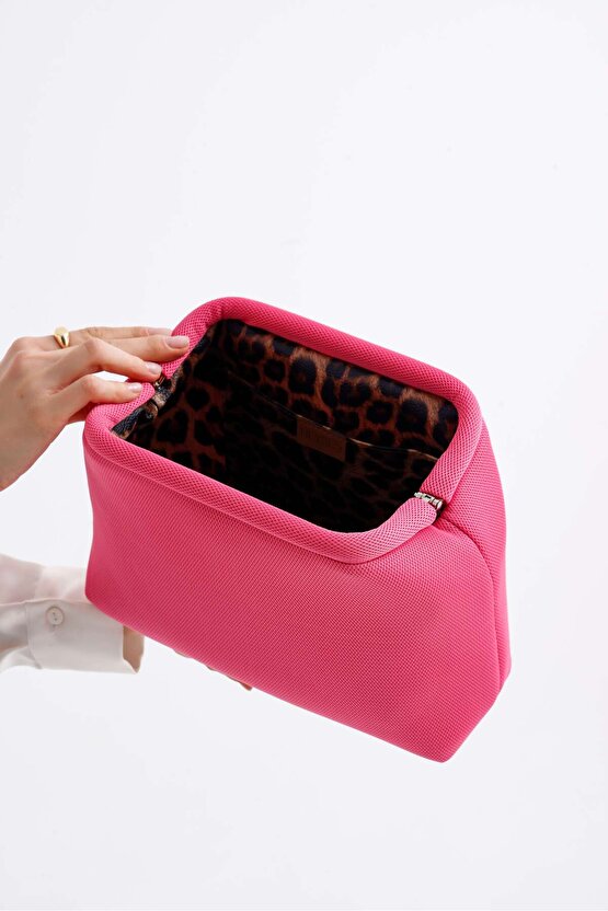 Heybes Kadın Pembe Clutch Portföy El Çantası