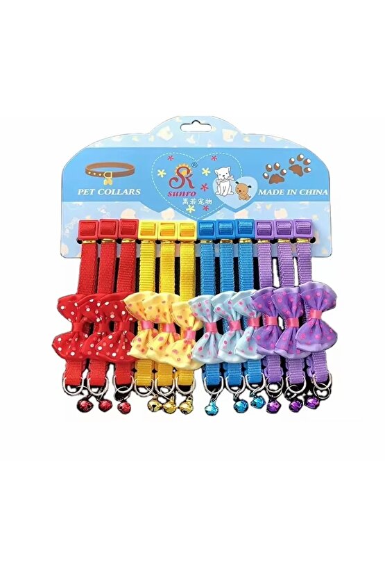 FİYONKLU ZİLLİ KEDİ TASMASI