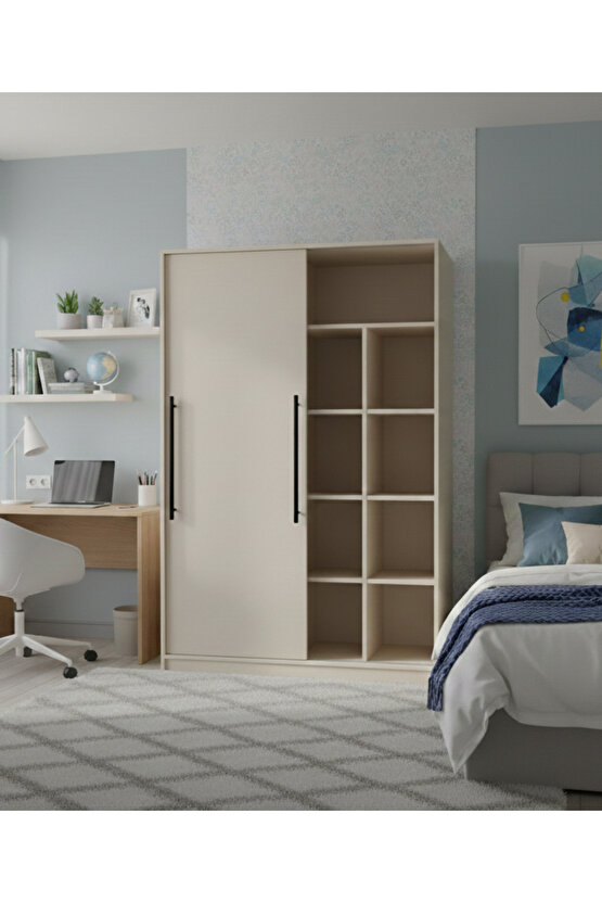 Lisa Sürgülü Gardrop Bej