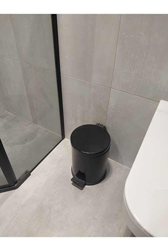 BELİNZA ÇÖP KOVASI PEDALLI SİYAH 5 LT