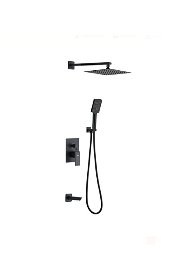 Ankastre Banyo Bataryası Seti Mat Siyah Cn-8210b