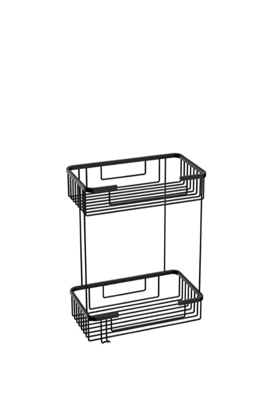 Plaza Süngerlik & Şampuanlık Siyah 2 Katlı 25x15 A.596.s