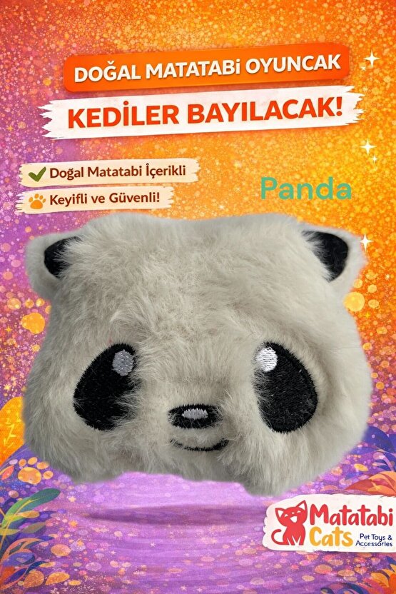 PANDA Peluş Kedi Oyuncağı–Matatabi İçerikli, Dayanıklı, Kediler İçin Eğlenceli Oyuncak