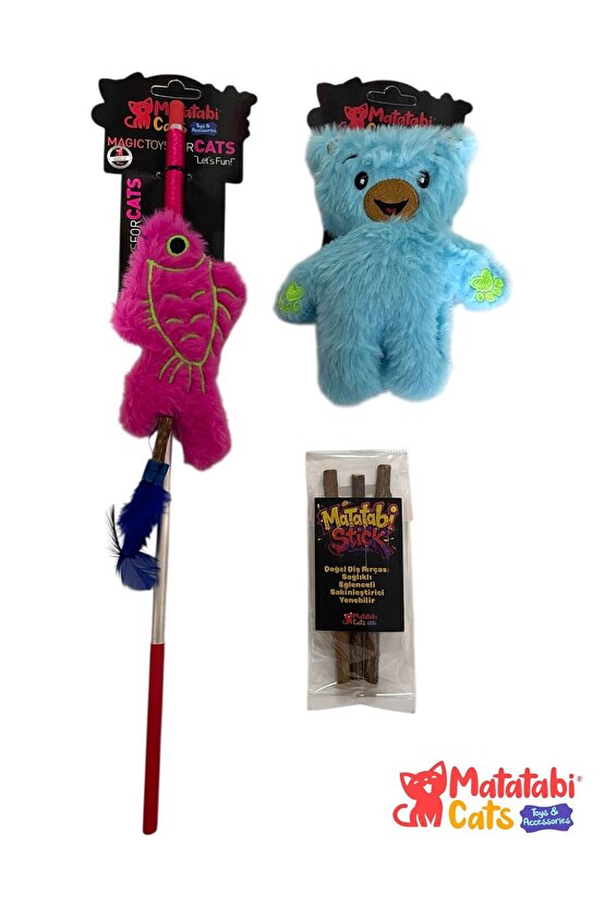 ÖZEL KEDİM PAKETİ (KEDİ OLTASI,KEDİ OYUNCAĞI,MATATABİ ÇUBUK)