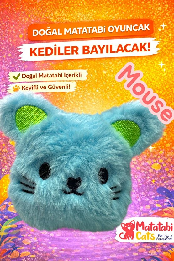 MOUSE Peluş Kedi Oyuncağı –Doğal Matatabi li,Dayanıklı,Kediler İçin Eğlenceli Oyuncak
