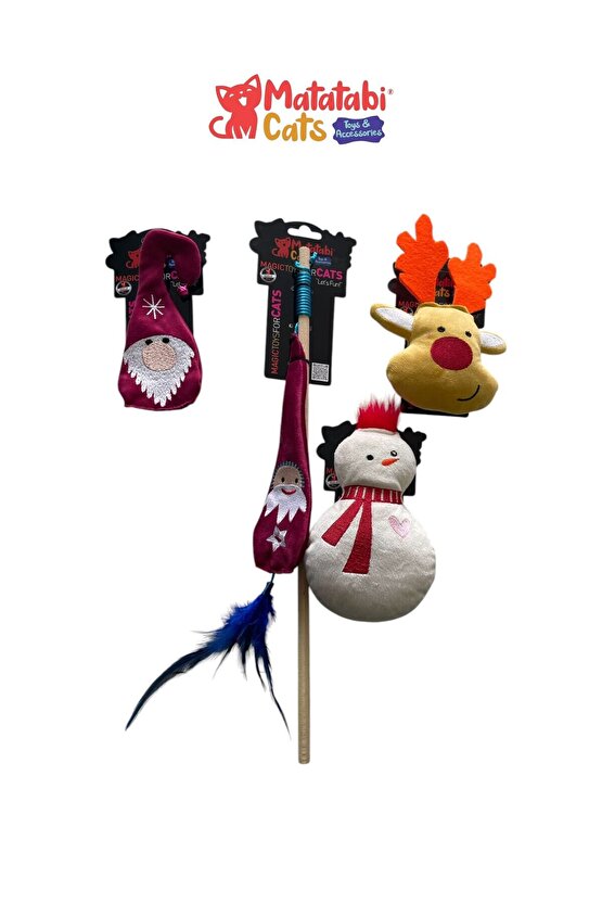 4 LÜ YILBAŞI SETİ (HIŞIRTILI,ÇINGIRAKLI,ELYAF DOLGULU,OLTALI MATATABİLİ OYUNCAK SETİ)