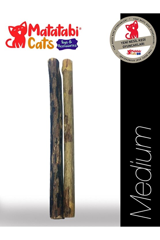 Stick Medium Doğal Kedi Çiğneme Çubuğu, Kedi Oyuncağı 2li (kedi Otunanesi Değildir)