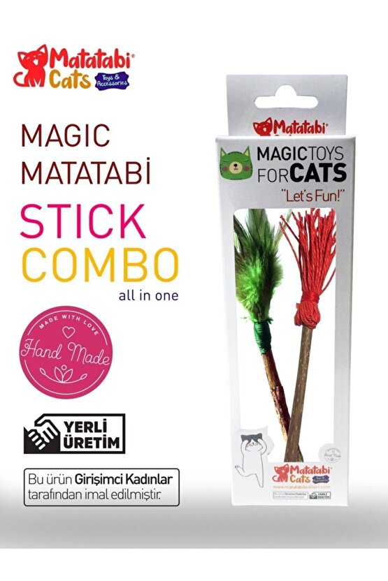 Premium Set Kedi Oltası, Çiğneme Çubuğu, Sesli Peluş Kedi Oyuncağı 4lü Set