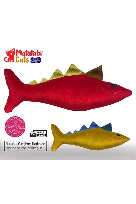 Premium Set Kedi Oltası, Çiğneme Çubuğu, Sesli Peluş Kedi Oyuncağı 4lü Set