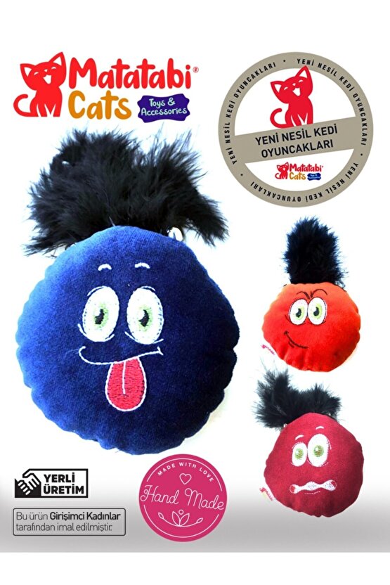 Mino Sesli, Tüylü, Eğlenceli, Kumaş Kedi Oyuncağı Matatabili (KEDİ NANESİOTU İÇERMEZ)