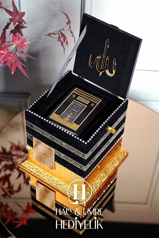 Kabe Maketi | Kabe Kutulu Kuranı Kerim | Gold Kabe Maket Kuranı Kerim Hediyeli | Küçük Boy