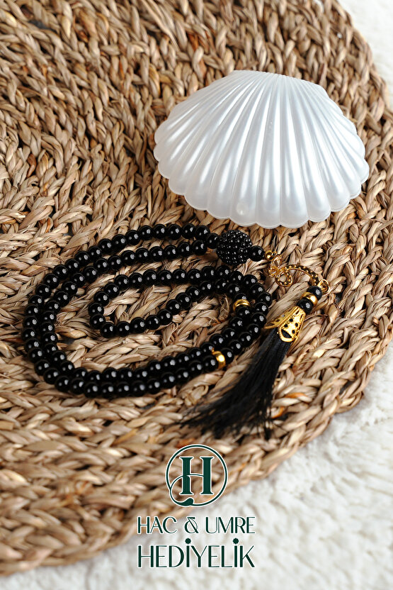 Tesbih Hediyelik | Özel Gün Davet Hediyesi | Deniz Kabuğu Kutulu 99lu İnci Tesbih Vav Süslü Püsküllü