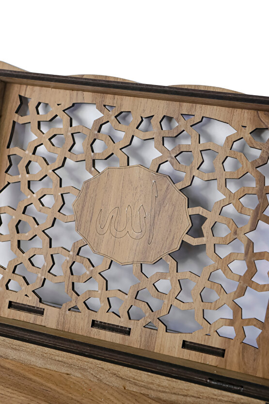 Ahşap Hediyelik Kuran Kutusu - Lüks Kuran Okuma Sehpası - Rahleli Ahşap Kuran Kutusu