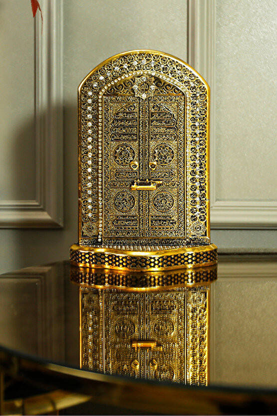 Lüks Islami Hediyelik Dini Biblolar Dekoratif Obje Süs Model Kabe Kapısı Ayetel Kürsi Figür