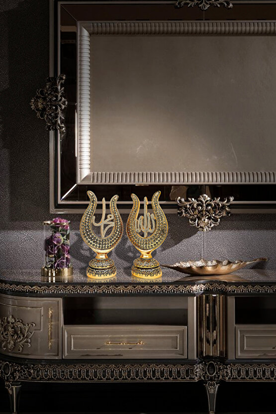 ALLAH MUHAMMED ESMAÜLHÜSNA LÜKS HEDİYELİK BÜYÜK OBJE DEKORATİF SÜS