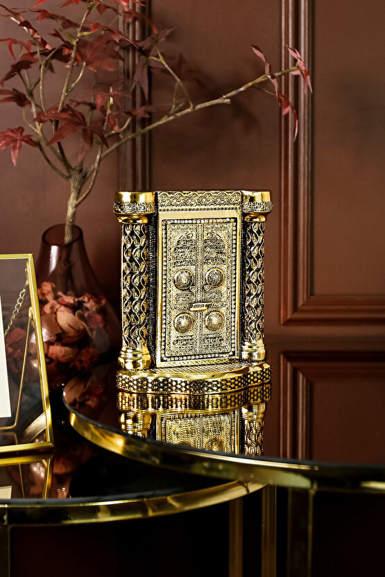 Kurumsal Hediye Dini Manevi Islami Dekoratif Biblo Masaüstü Hediyelik Obje Sütunlu Kabe Kapısı Süs