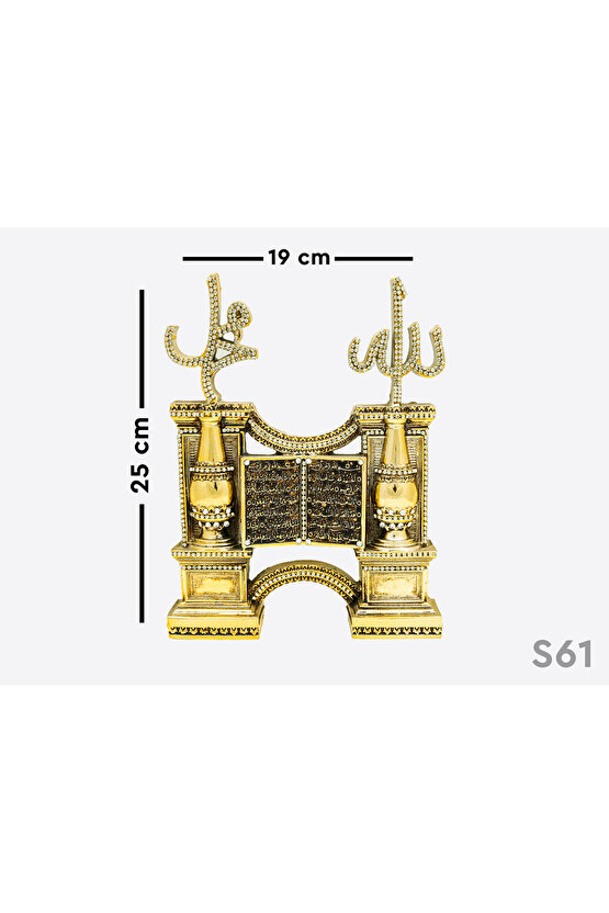 Allah Muhammed Kuran-ı Kerim Biblo Dekoratif Aksesuar Minyatür Obje Lüks Hediyelik Süs