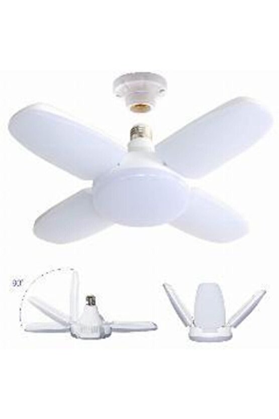 50 Watt - 5.000 Lumen 4 Kollu Katlanır Pervane Led Ampül-tasarruflu(DÖNMEZ!)