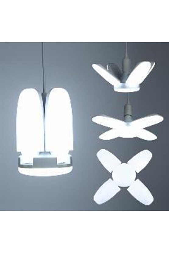 50 Watt - 5.000 Lumen 4 Kollu Katlanır Pervane Led Ampül-tasarruflu(DÖNMEZ!)