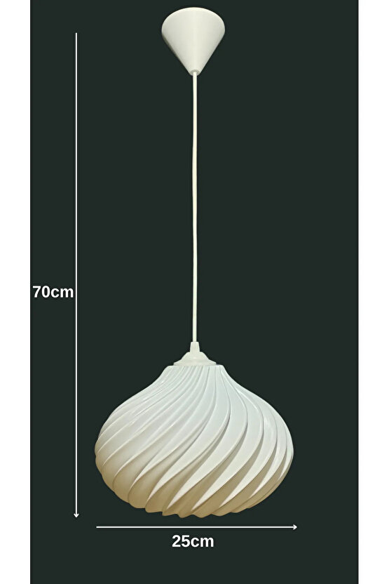 Yummy Beyaz Avize Yatak Odası,mutfak,oturma Odası Tasarım Tekli Sarkıt Avize (PLASTİK)